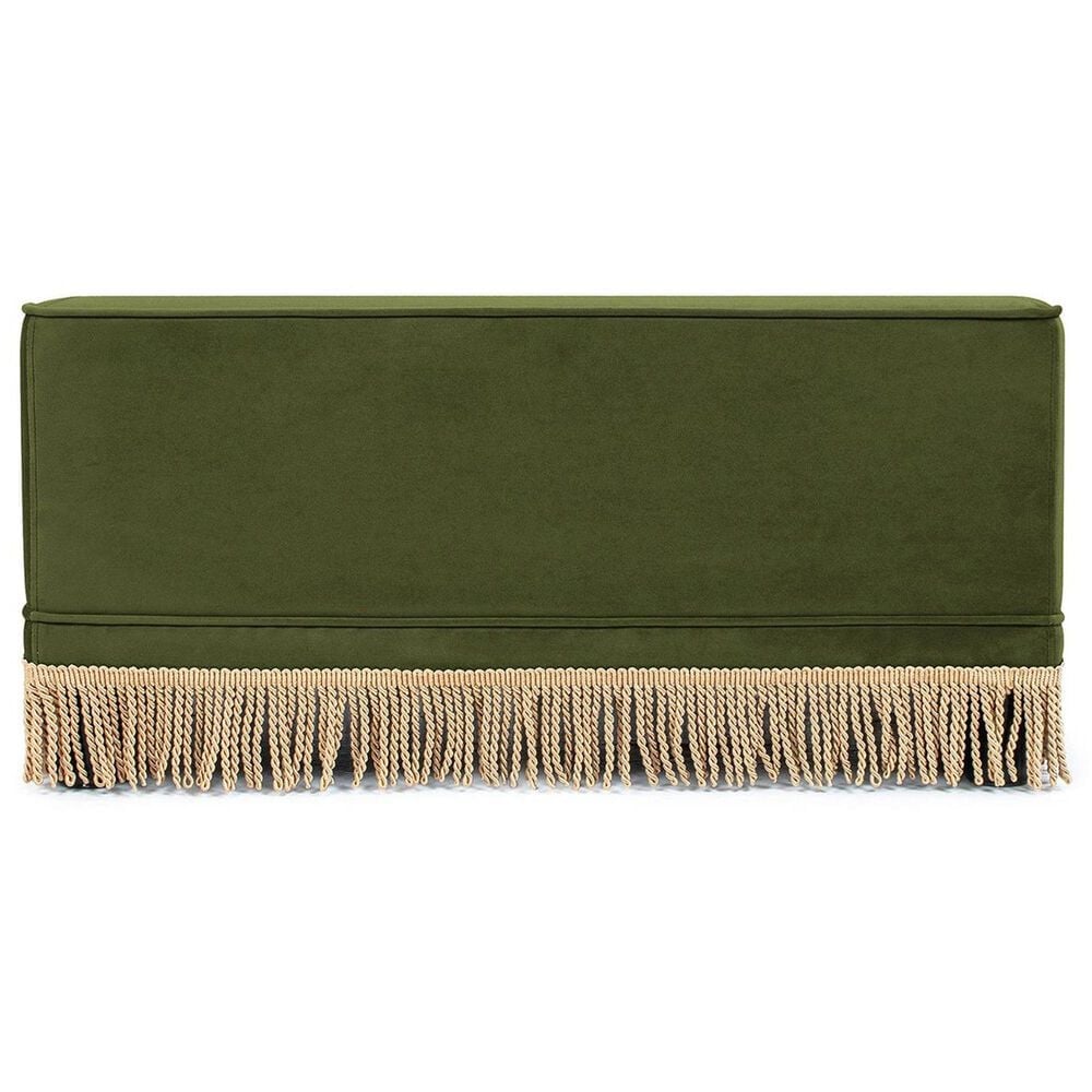 Jennifer Taylor Home Duchess 33" Medium Princess Pet Bed Sofa with Fringe Skirt in Olive Green, , large