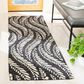 Safavieh Micro-Loop MLP170H 2"3" x 7" Charcoal and Ivory Runner, , large