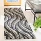 Safavieh Micro-Loop MLP170H 2"3" x 7" Charcoal and Ivory Runner, , large