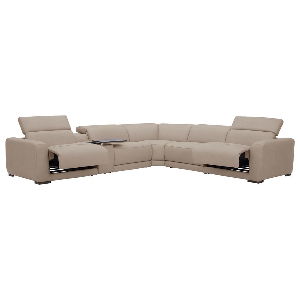 Interlochen 6-Piece Leather Power Reclining Sectional with Power Headrests, , large