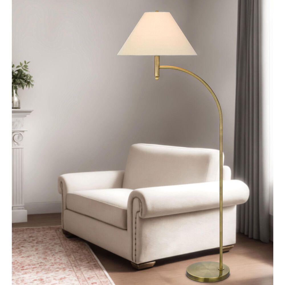 Cal Lighting Mosley Groton Floor Lamp in Antique Brass, , large