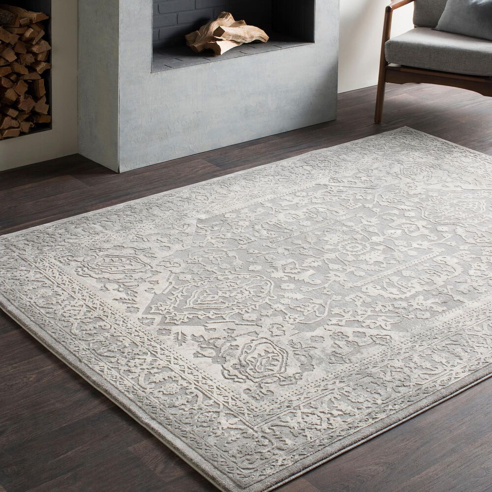 Surya Tibetan 9&#39;3&quot; x 12&#39;3&quot; Charcoal, Ivory and Tan Area Rug, , large