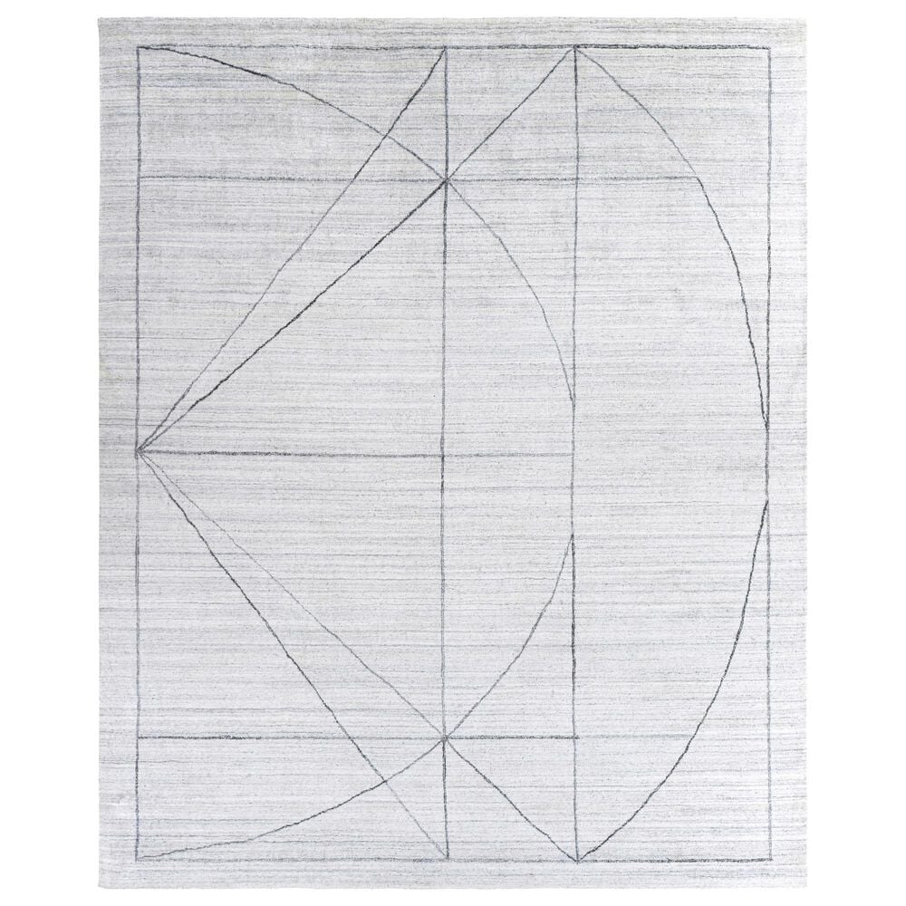 Surya Hightower 8" x 10" Charcoal, White and Black Area Rug, , large