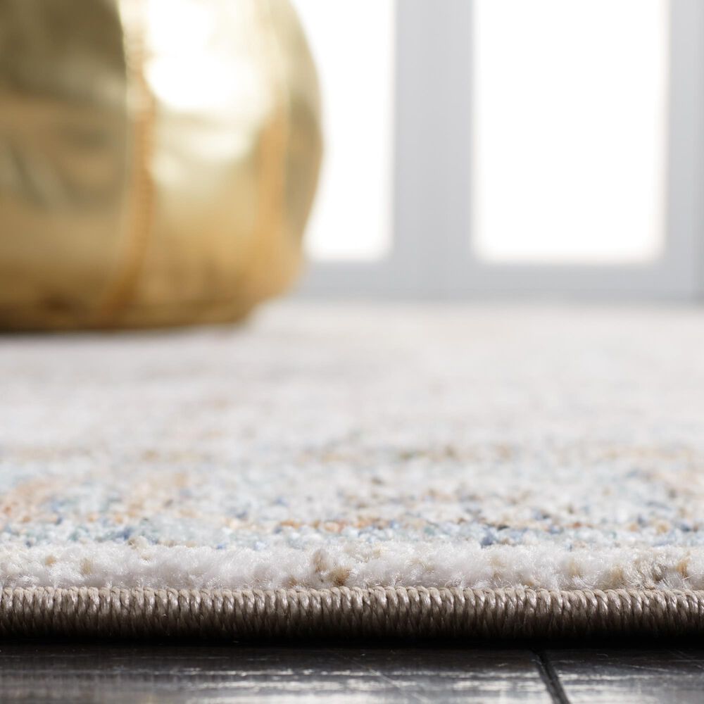 Safavieh Jasmine  2&#39;2&quot; x 9&#39; Ivory and Blue Runner, , large