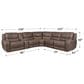 Oxford Furniture Cheers 6-Piece Power Reclining Sectional in Texas Slate, , large