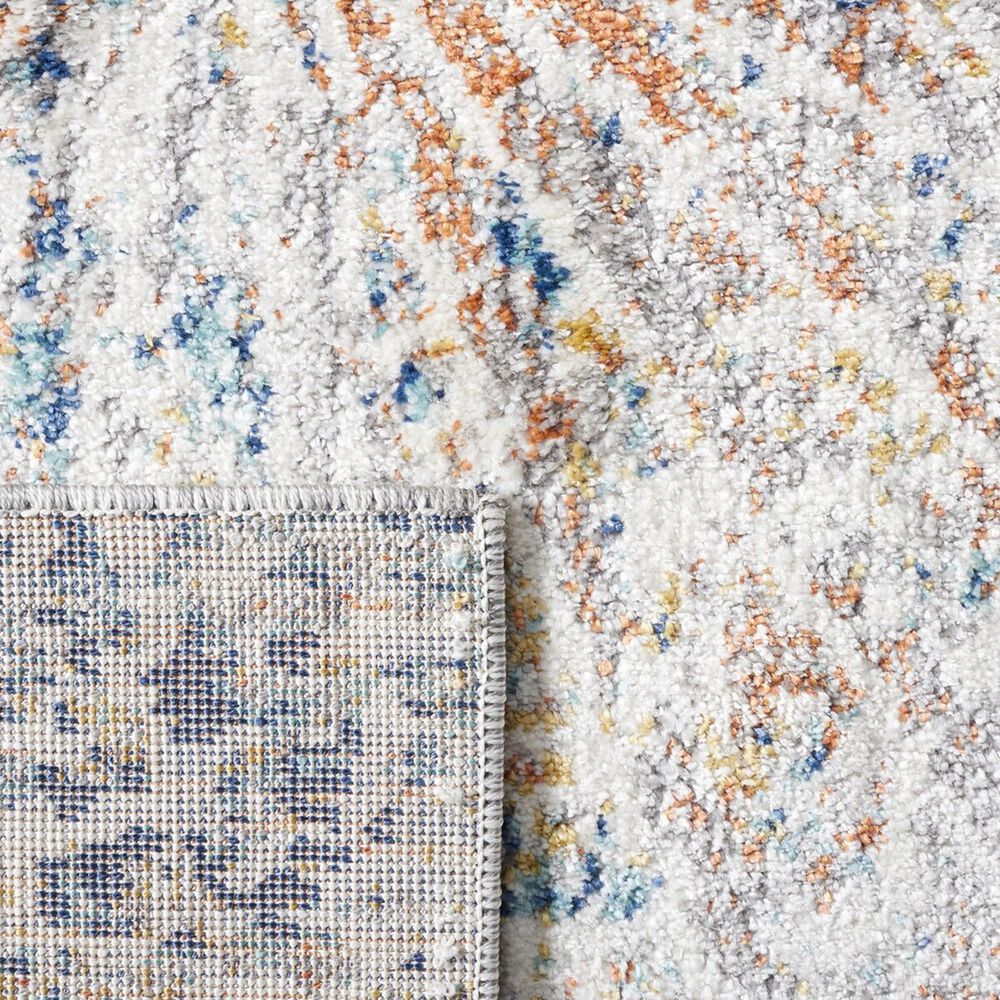 Safavieh Aston ASN728 6&#39;7&quot; Square Ivory and Navy Area Rug, , large