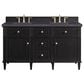 James Martin Vanities Lorelai 60" Double Vanity in Black Onyx with 3 cm Charcoal Soapstone Quartz Top, , large