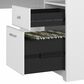 Bush Cabot 60" L-Shaped Desk with Hutch and Storage in White, , large