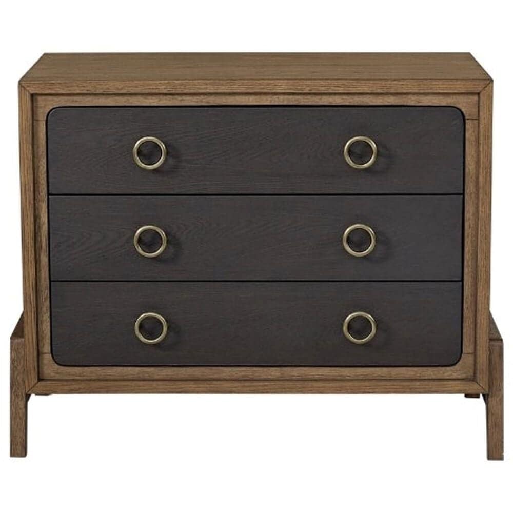 Sterling Timber Elure Queen Upholstered Panel Bed with Dresser Bachelor Chest and 2 Nightstands in Latte, , large