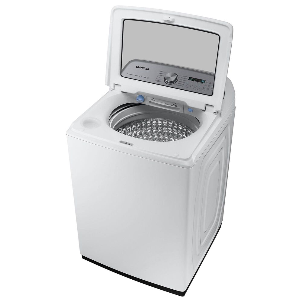 Samsung 5.1 Cu. Ft. Top Load Washer and 7.4 Cu. Ft. Gas Dryer Laundry Pair in White, , large