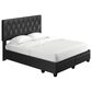Accent  Verona Queen Upholstered Storage Bed in Black, , large