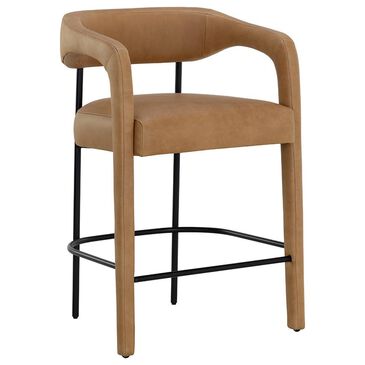 Club Collection By Sunpan Mavia Counter Stool in Matte Black, , large