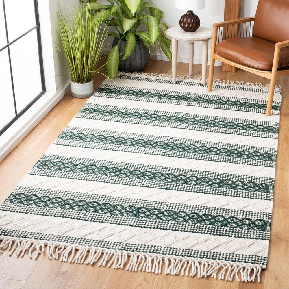 Safavieh Natura NAT859Y 8&#39; x 10&#39; Ivory and Green Area Rug, , large