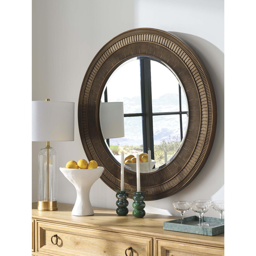 Lexington Home Brands Montecito Elana Round Mirror in Antique Bronze, , large