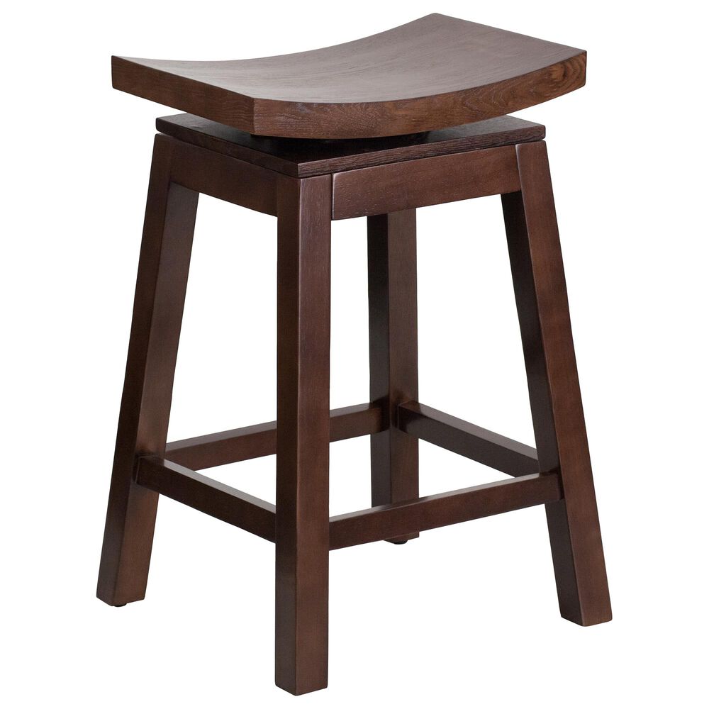 Flash Furniture 26" Swivel Counter Stool in Brown, , large