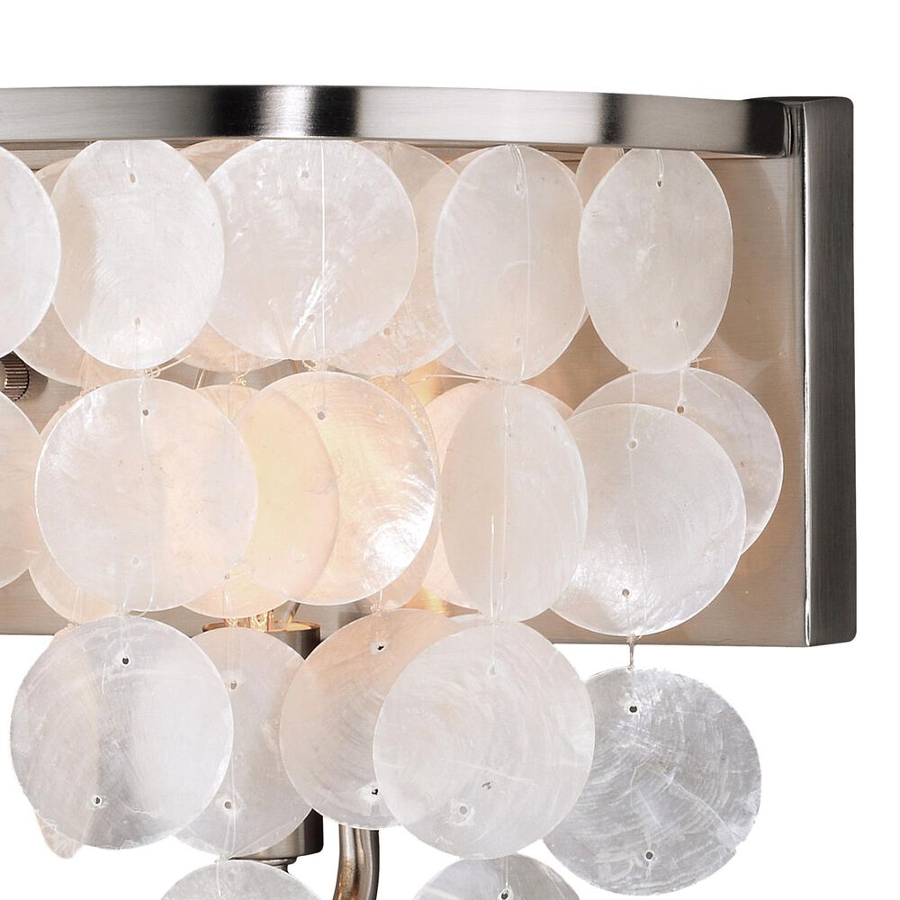 Vaxcel Elsa 4-Light Capiz Shell Bathroom Vanity in Satin Nickel, , large