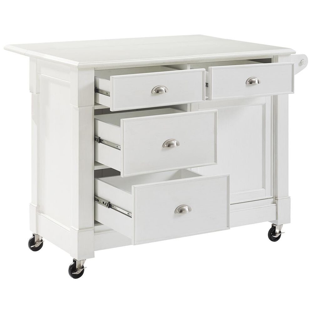 Crosley Furniture Lacey Kitchen Island in White, , large