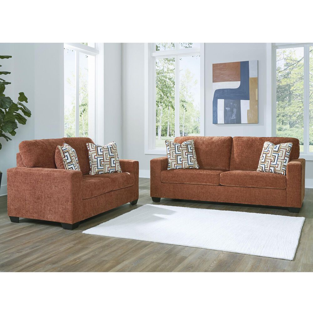 Ashley Aviemore Stationary Loveseat in Spice, , large