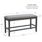 Linon Home Decor Spiva Counter Backless Bench in Grey, , large