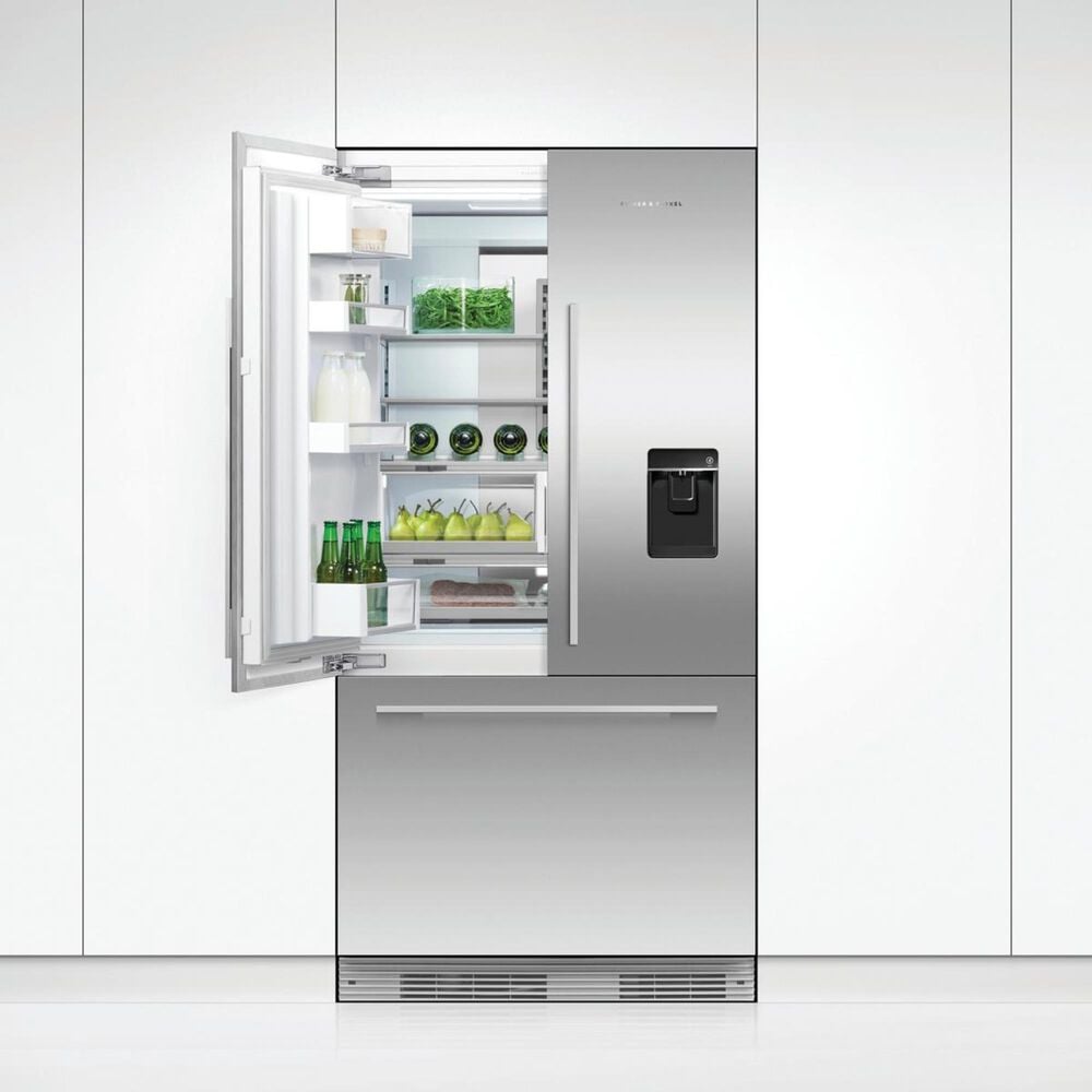 Fisher &amp; Paykel 16.8 Cu. Ft. Built-In French Door Refrigerator with Ice and Water - Panels Sold Separately, , large