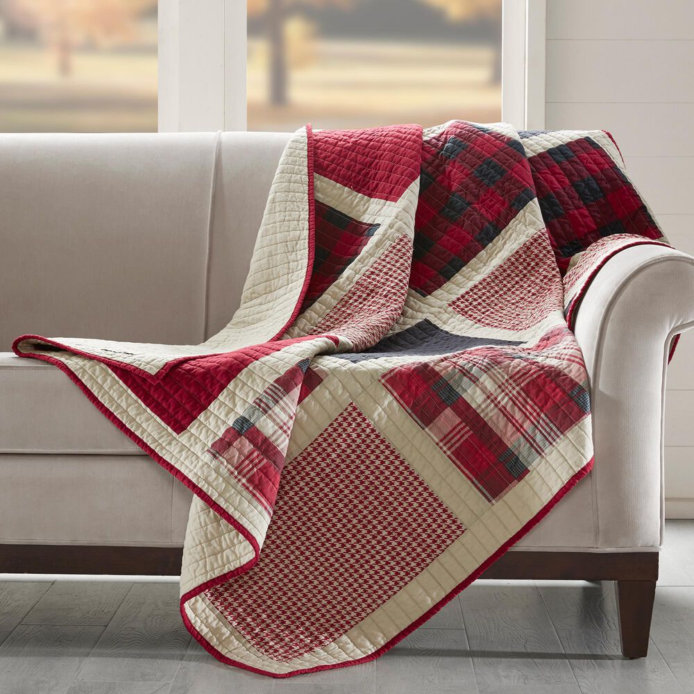 Hampton Park Huntington 50" x 70" Throw in Red, , large