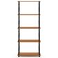 HOMLUX Turn-N-Tube 5-Tier Open Storage Bookshelf in Light Cherry and Black, , large