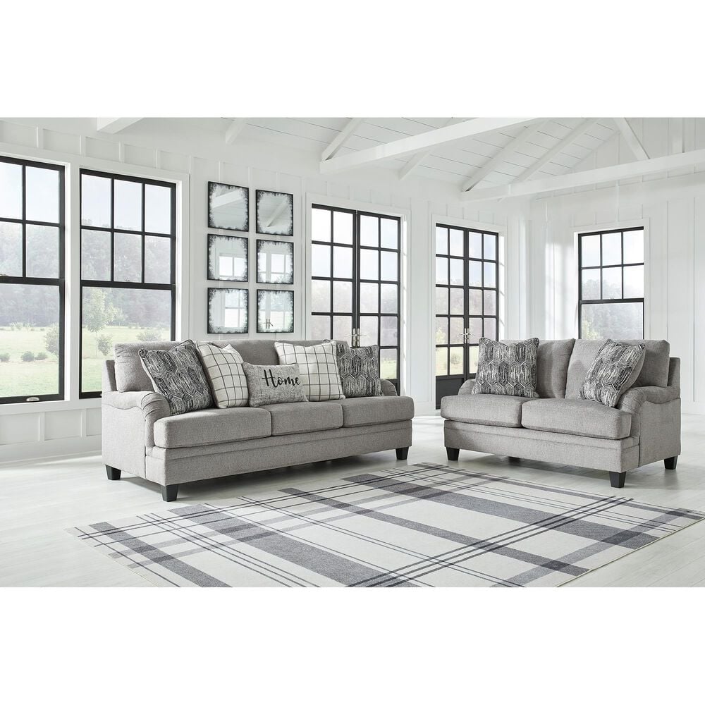 Ashley Davinca Stationary Loveseat in Charcoal, , large