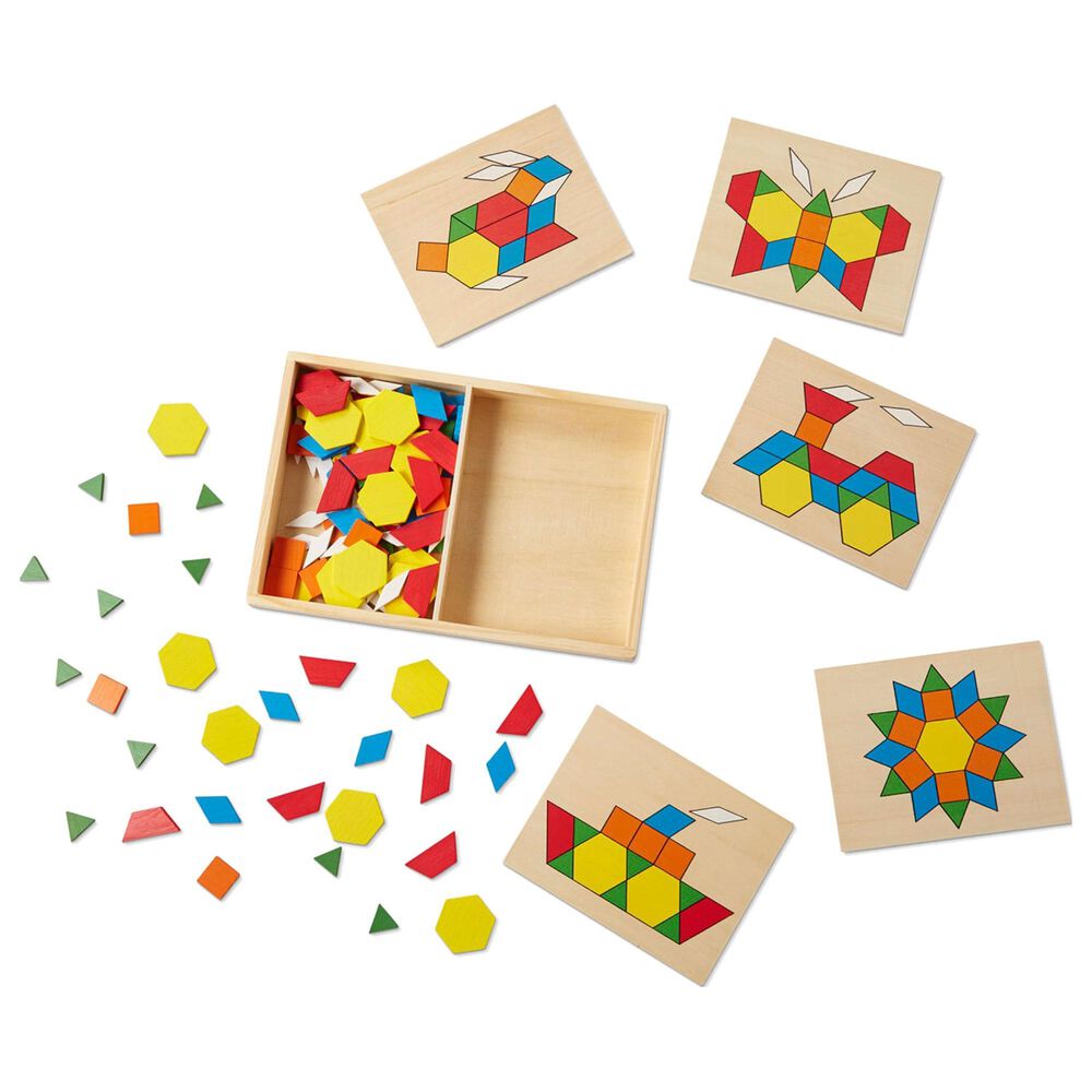 Melissa &amp; Doug Pattern Blocks and Boards Classic Toy, , large