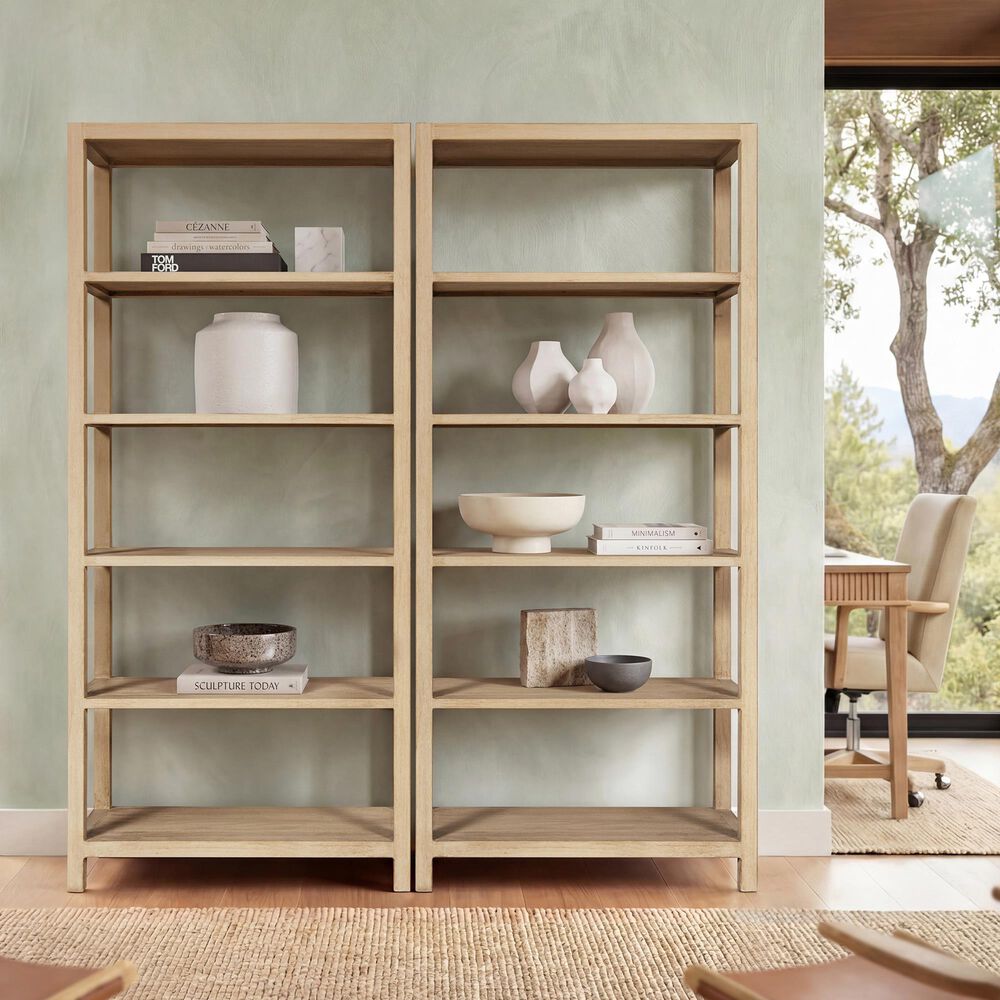 Jennifer Taylor Home Ellis 5-Shelf Bookcase in Light Natural Cerused, , large