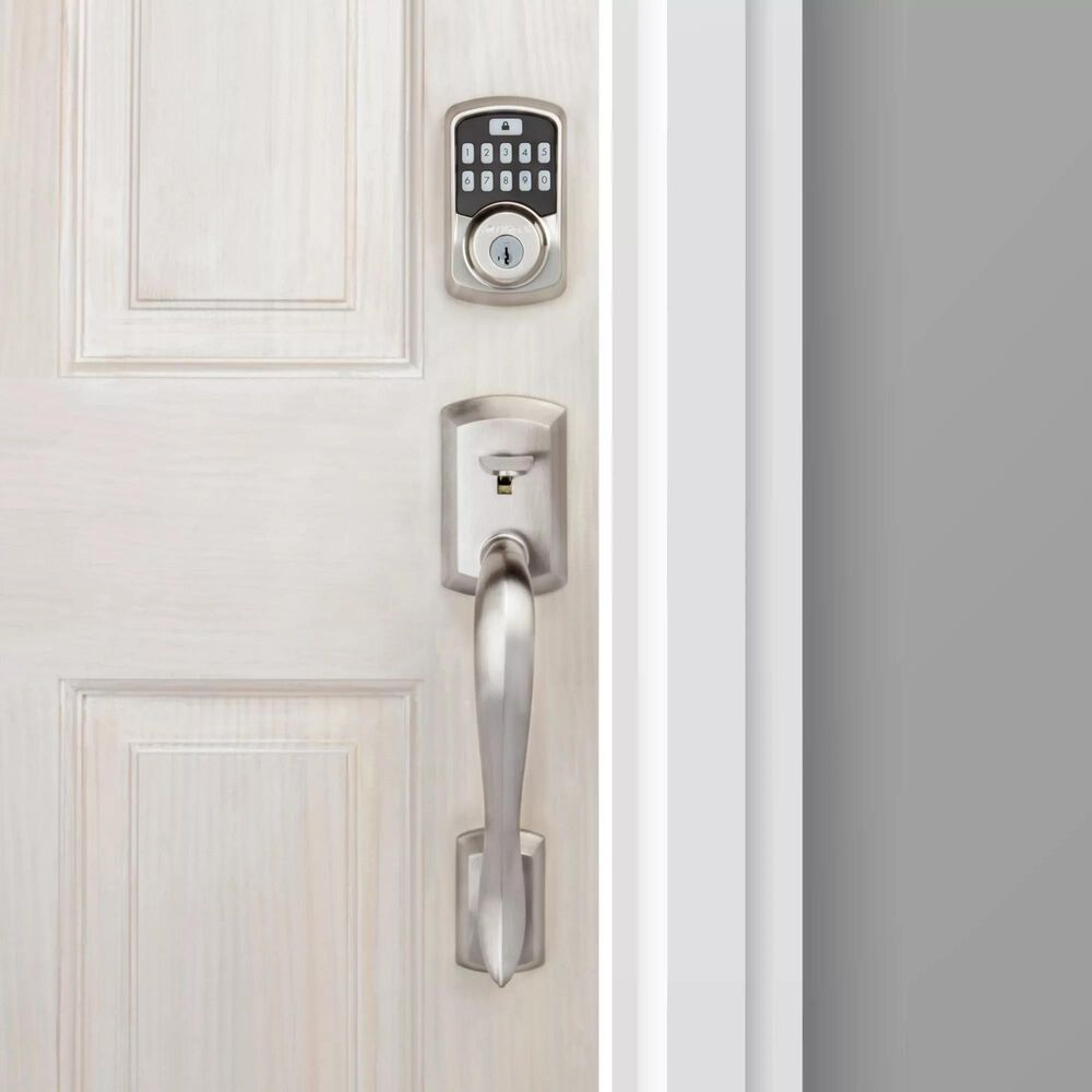Kwikset Aura Bluetooth Enabled Smart Lock in Satin Nickel, , large