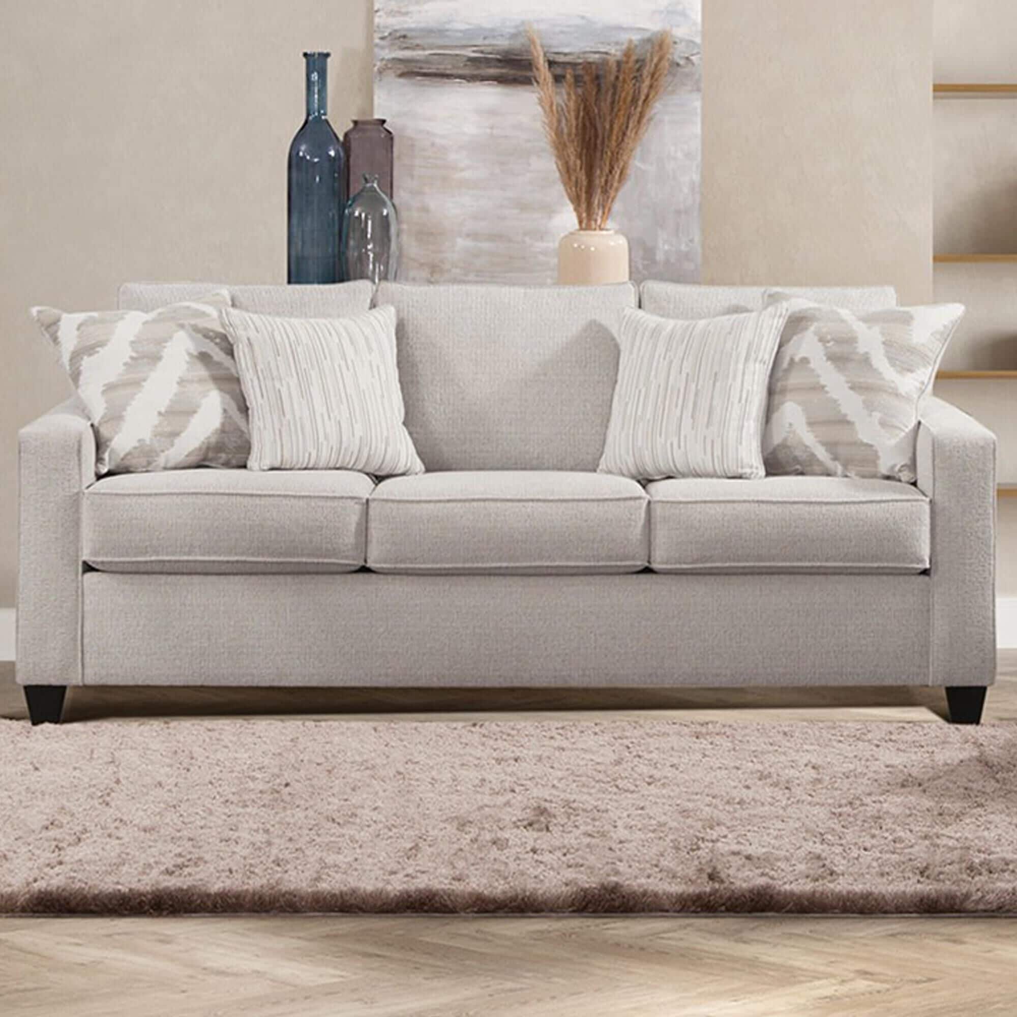 Northwestern Carmine Stationary Sofa in Pebble