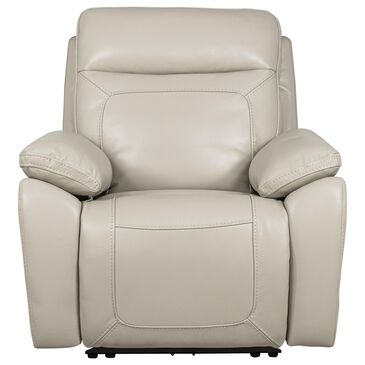 Oxford Furniture Leather Power Recliner with Power Headrest in Toronto Oyster, , large