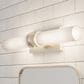 Hunter Lenlock 22" 2-Light Vanity with Cased White Shade in Brushed Nickel, , large