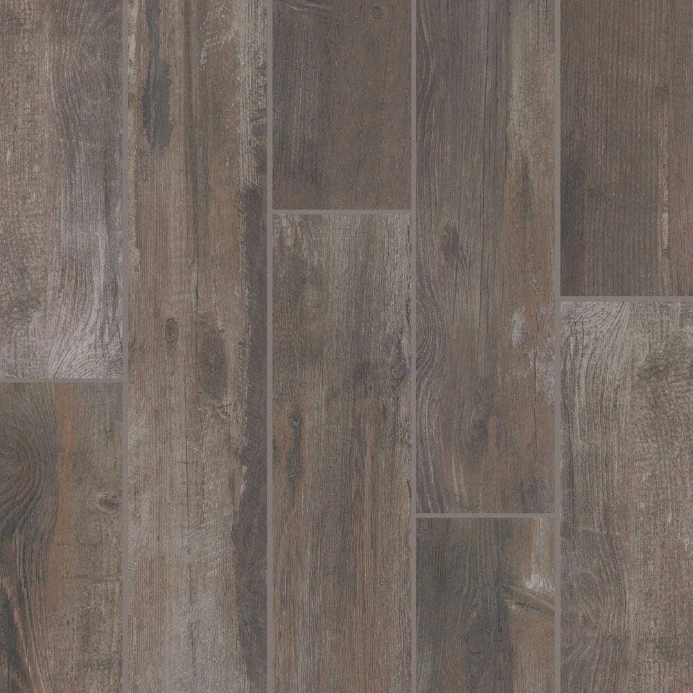 Marazzi Bryson Valley Truffle Barnwood 8" x 48" Porcelain Tile, , large