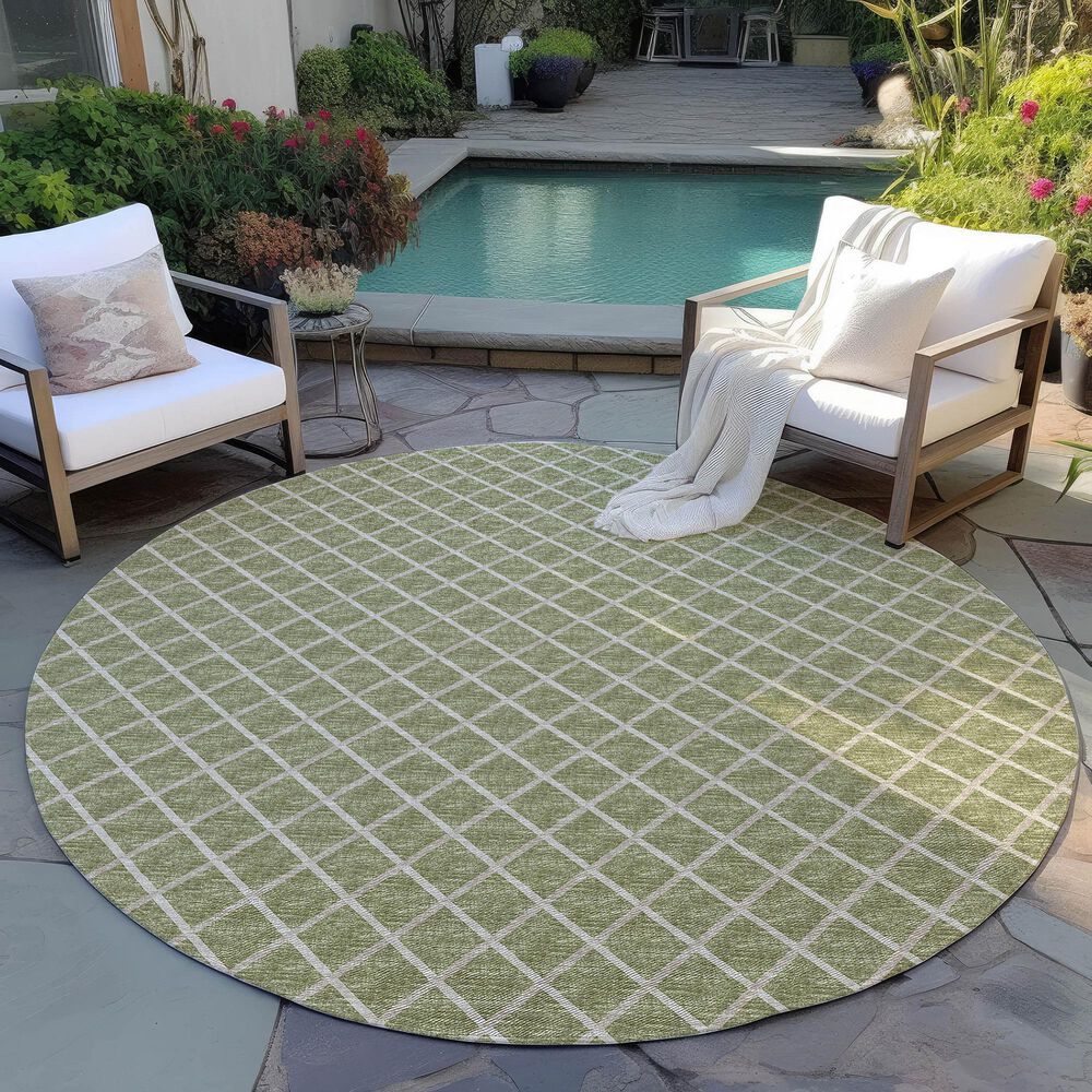 Dalyn Rug Company York 8&#39; Round Aloe Indoor/Outdoor Area Rug, , large