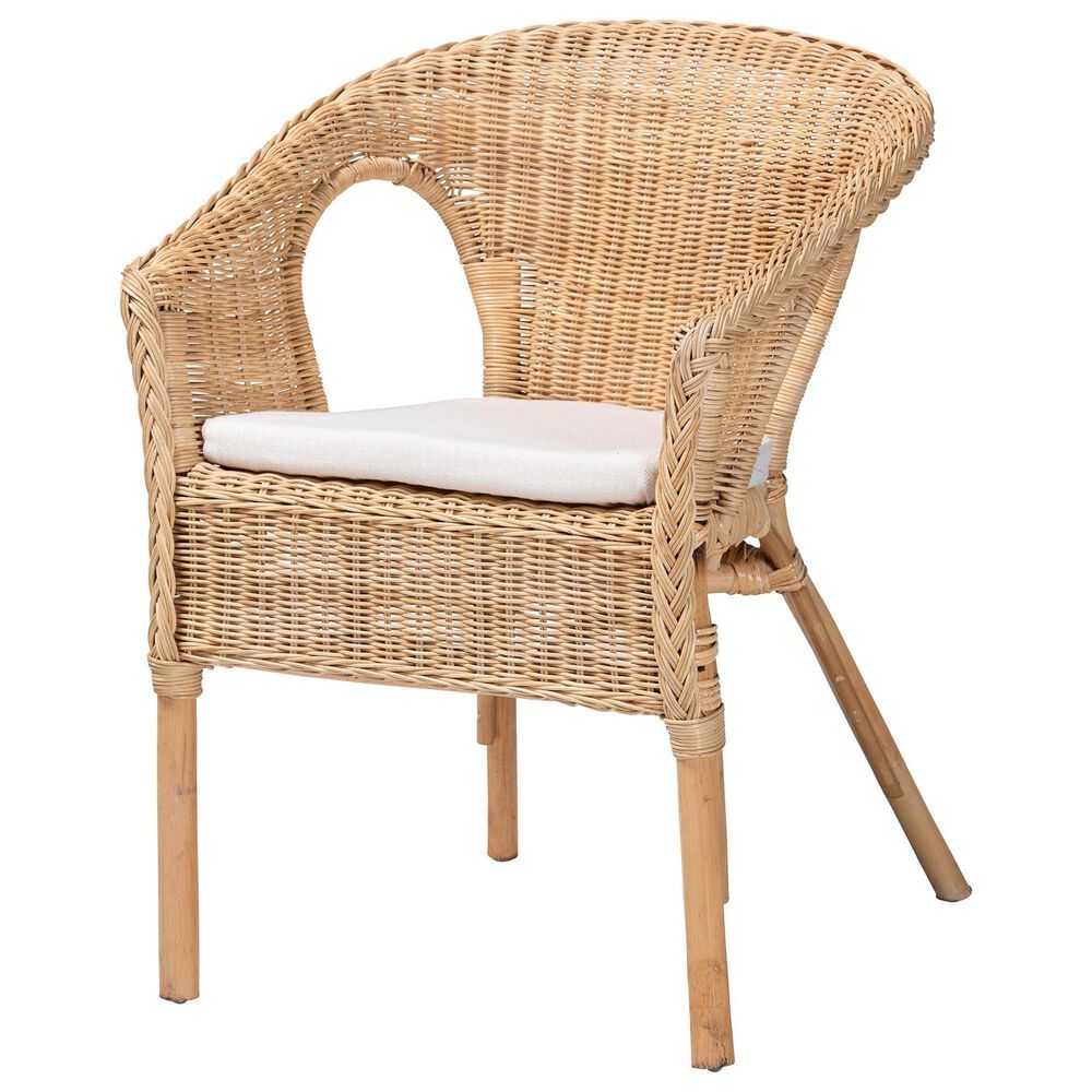 Baxton Studio Abbey Arm Chair in Natural, , large