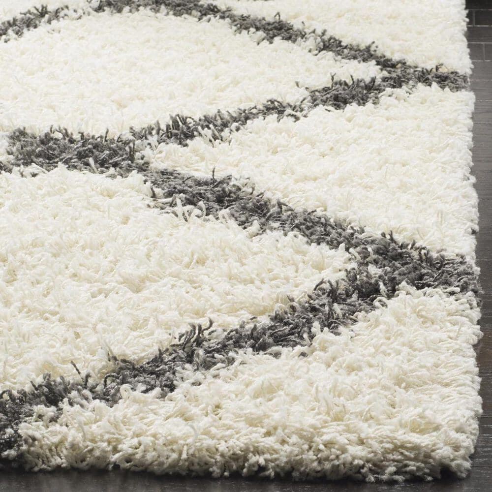 Safavieh Dallas Shag SGD257H-4 4&#39; x 6&#39; Ivory/Dark Grey Area Rug, , large