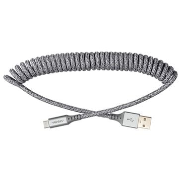 Ventev Chargesync Helix Coiled Usb A To Usb C Cable - Heather Gray, , large