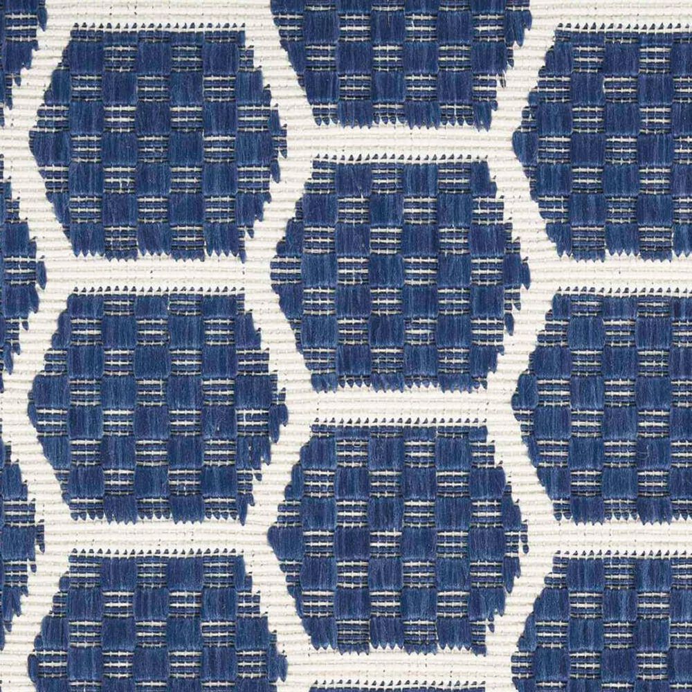 Nourison Twist Reversible 8&#39; Round Navy Indoor/Outdoor Area Rug, , large