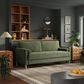 Lifestyle Solutions Langford Stationary Velvet Sofa in Olive, , large