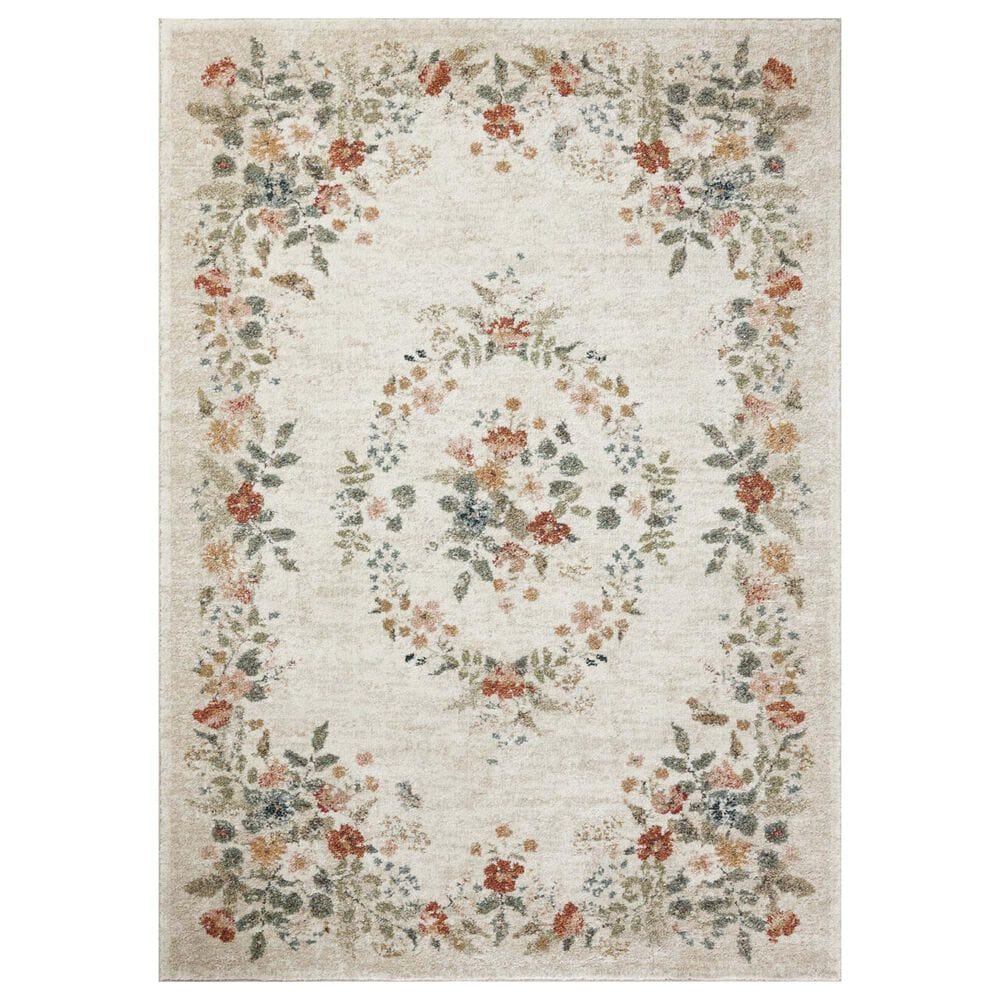 Rifle Paper Co Laurel Strawberry Fields 2"8" x 4" Cream Area Rug, , large