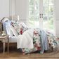 HiEnd Accents Peony 3-Piece Super King Comforter Set in Blossom, Green and Stone White, , large