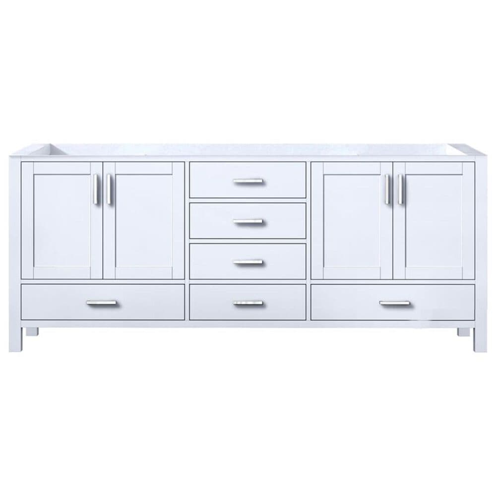 Lexora Home Jacques 80&quot; Double Bathroom Vanity Cabinet Only in White and 30&quot; Mirrors, , large