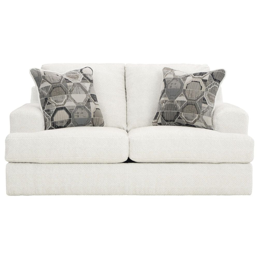 Ashley Karinne Stationary Loveseat in Linen, , large