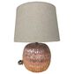 Teak Interiors Happy House Capiz Table Lamp in Pink and Natural, , large