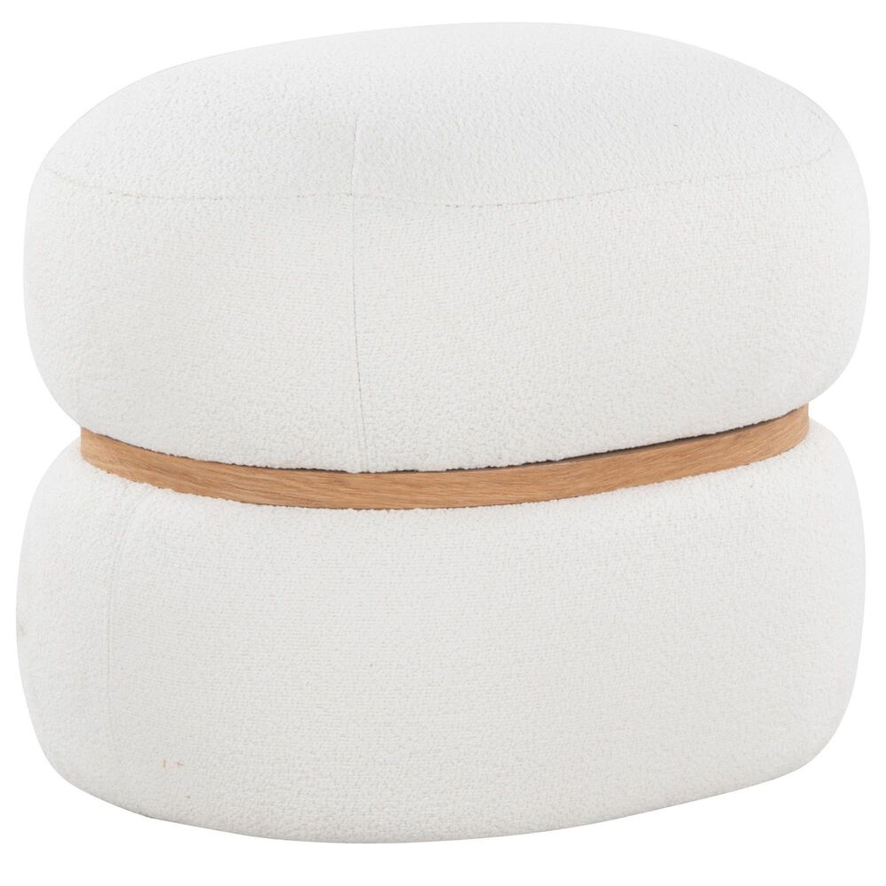 Lumisource Cinch Pouf Ottoman in Cream, , large