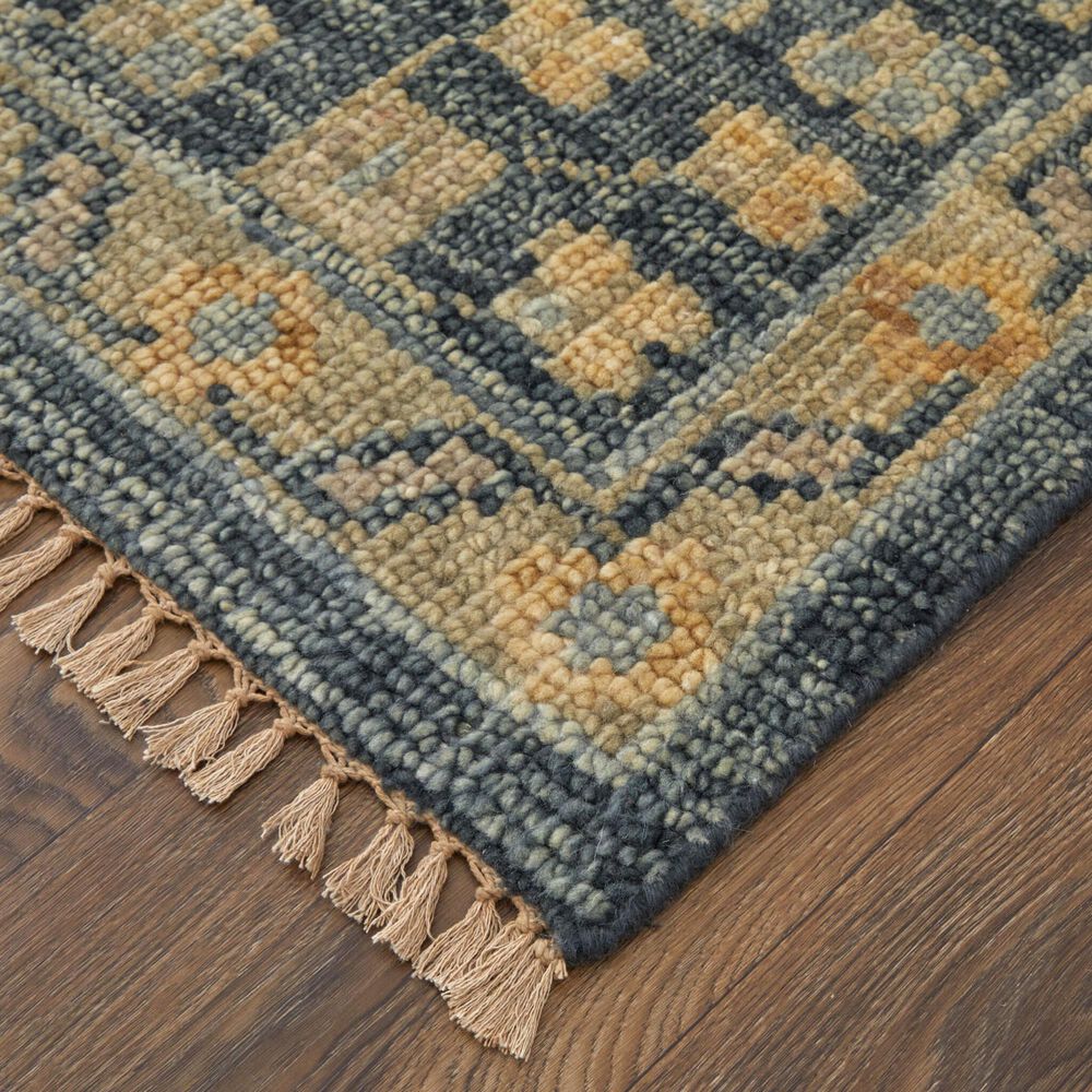 Feizy Fillmore 3&#39; x 5&#39; Blue and Charcoal Area Rug, , large