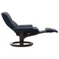 Stressless Mayfair Large Classic Power Recliner with Wenge Base in Paloma Oxford Blue, , large