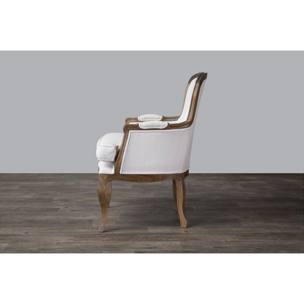 Baxton Studio Napoleon Accent Chair in Beige, , large