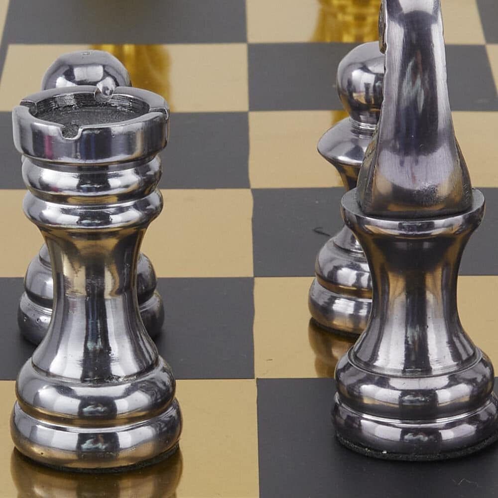 Maple and Jade Table Chess Home Decor Game Set in Gold, , large